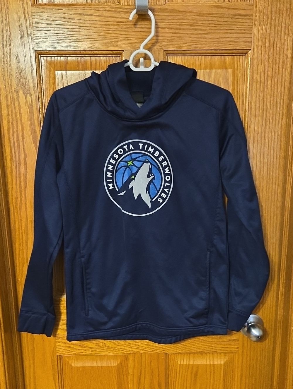 Navy Hooded Timberwolves Performance Sweatshirt